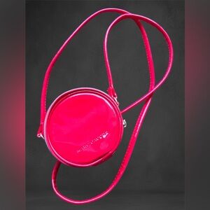 Marc Jacobs Vibrant Red Round Crossbody Bag ,4 inch